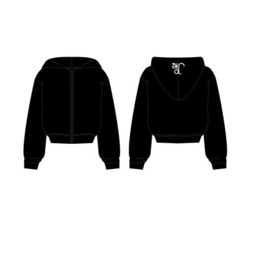 Full Zip Hoodie - BLACK