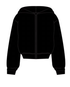 Full Zip Hoodie - BLACK